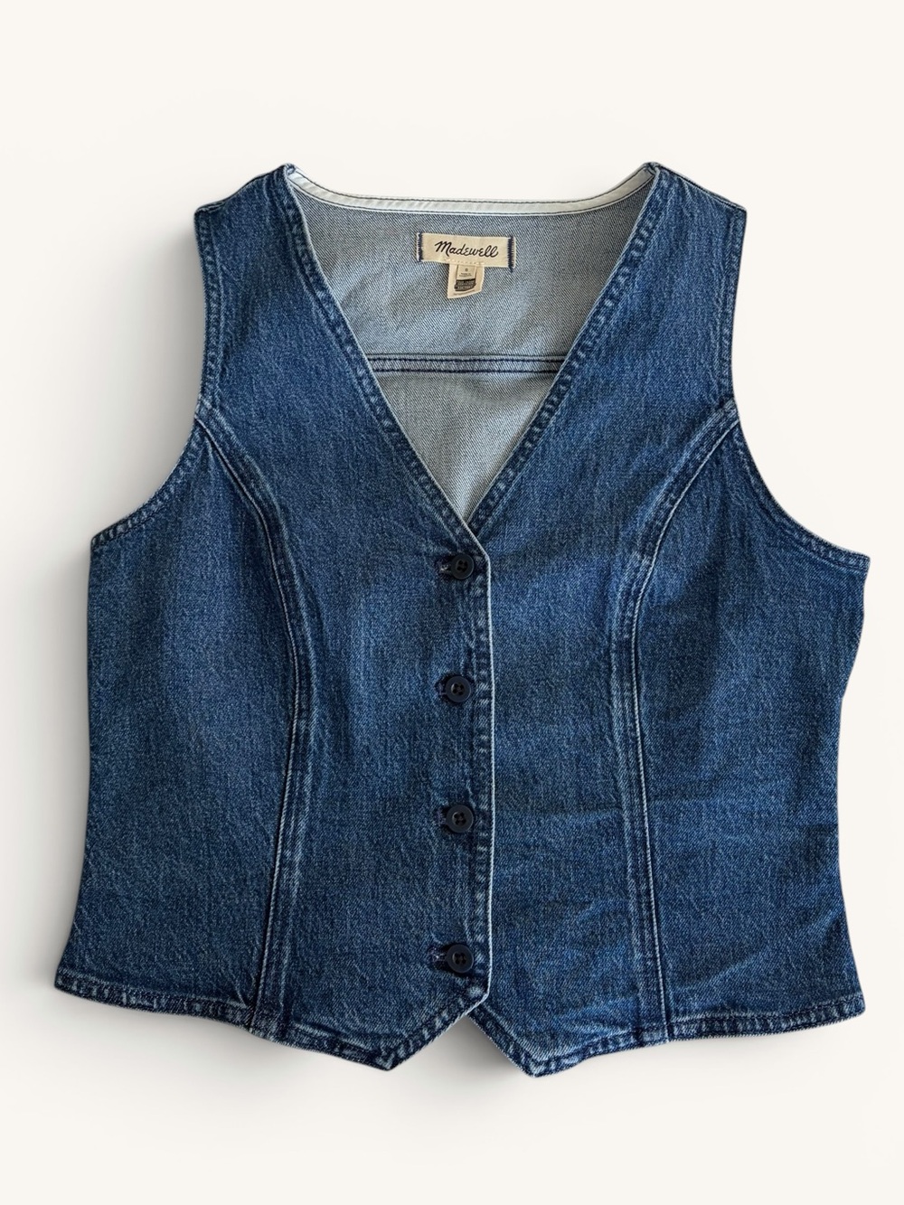 Madewell Dark Blue Denim Vest